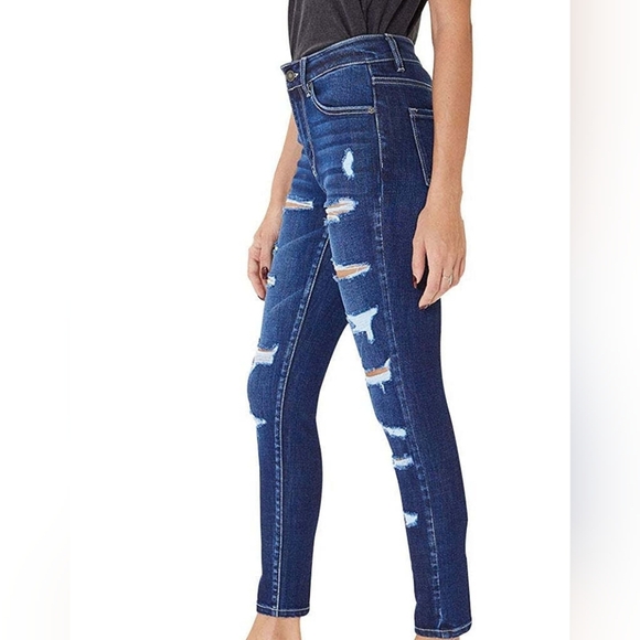 KanCan Denim - KanCan Blue Skinny Jeans with Distressed Details